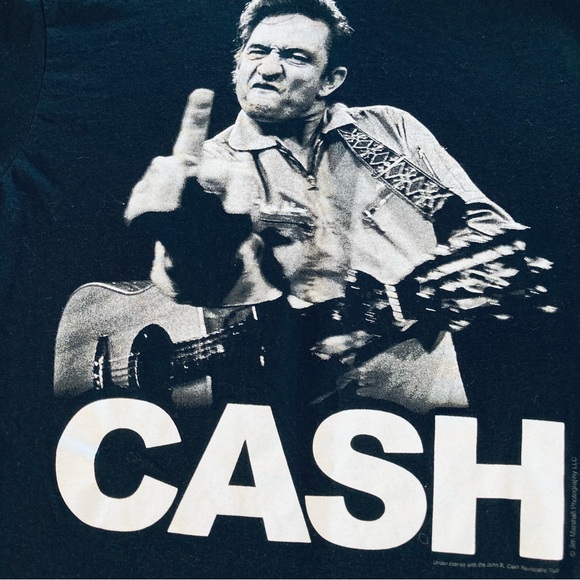 Johnny Cash Graphic T-shirt The Bird Jim Marshall - Picture 2 of 6